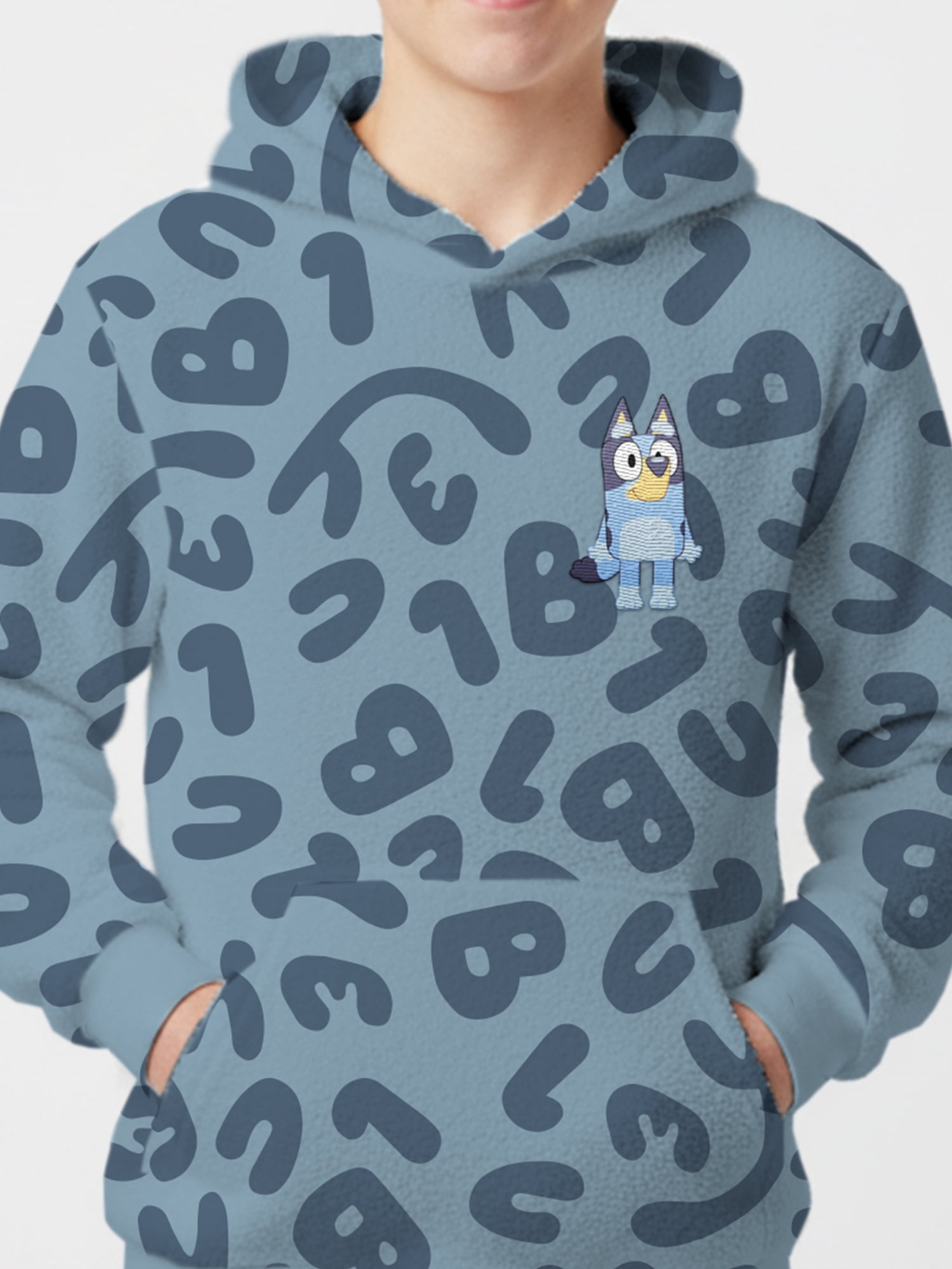 Bluey, Boys' & Big Boys' Hooded Woobie, Just Bluey, Sizes 4-18