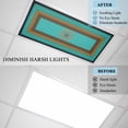 thumbnail image 4 of 4 Pack Village Stars Fluorescent Light Covers for Ceiling Lights Turquoise Western Texas Star Wheat Ears Magnetic Ceiling Light Covers Overhead Light Filters for Office Classroom Home, 4 of 9