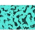 thumbnail image 1 of Ahgly Company Machine Washable Indoor Rectangle Abstract Turquoise Blue Modern Area Rugs, 2' x 5', 1 of 4