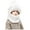 White, variant on Kids Winter Hat with Attached Scarf Cute Thermal Scarf Fleece Lined Hat Double Layer Hat Pull Over 3-6 Years
