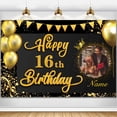 thumbnail image 1 of Banner de decoración de cumpleaños AUBAO, feliz cumpleaños número 16, 1 of 7