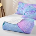 thumbnail image 4 of Erosebridal Mermaid Shell Twin Quilt Set,Ocean Fish Tail Stars Twin Coverlet Set For Girls,2-Piece, 4 of 7