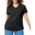 thumbnail image 4 of Just My Size Women's Plus Size Short Sleeve V-neck T-shirt Value Pack (2-pack), 4 of 5
