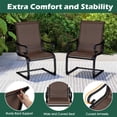 thumbnail image 4 of Topcobe Set of 2 Patio Chairs with Quick-drying and Breathable Fabric for Backyard, Outdoor Patio Furniture for Garden Backyard Pool Deck-Brown, 4 of 9