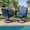Blue, variant on MELLCOM Patio Swivel Chair Set of 2, Outdoor Dining Chairs with Thickened Cushions, Metal Patio Chairs Gentle Rocker for Outside, Garden Lawn & Porch, Blue