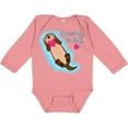 thumbnail image 3 of Inktastic Otter-ly in Love-otter with Heart Boys or Girls Long Sleeve Baby Bodysuit, 3 of 5