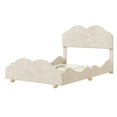 thumbnail image 5 of Harper & Bright Designs Full Size Upholstered Platform Bed with Cloud Shaped bed board, Beige, 5 of 8
