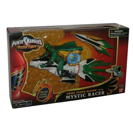 Power Rangers Mystic Force (2006) Green Power Ranger Bandai Figure w/ Mystic Racer