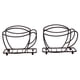 thumbnail image 2 of Servilletero, 2 Uds., Dispensador De Servilletas Con Forma De Taza De Café De Hierro, Soporte Organizador De Servilletas De Mesa De Pie Para El Hogar, Cocina, Restaurante, Fiesta, 2 of 7