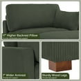 thumbnail image 7 of DREAMSIDEA Oversized Chaise Lounge with Ottoman for Living Room, Left Arm Corduroy Chaise Lounge Indoor Furniture,Green, 7 of 7