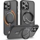 thumbnail image 1 of Funda para iPhone 11 Pro Max con soporte magnético giratorio de 360° [Compatible con Mag-Safe] [Protección de grado militar] Funda translúcida para iPhone 11 Pro Max de 6.5" para mujeres y hombres,, 1 of 8