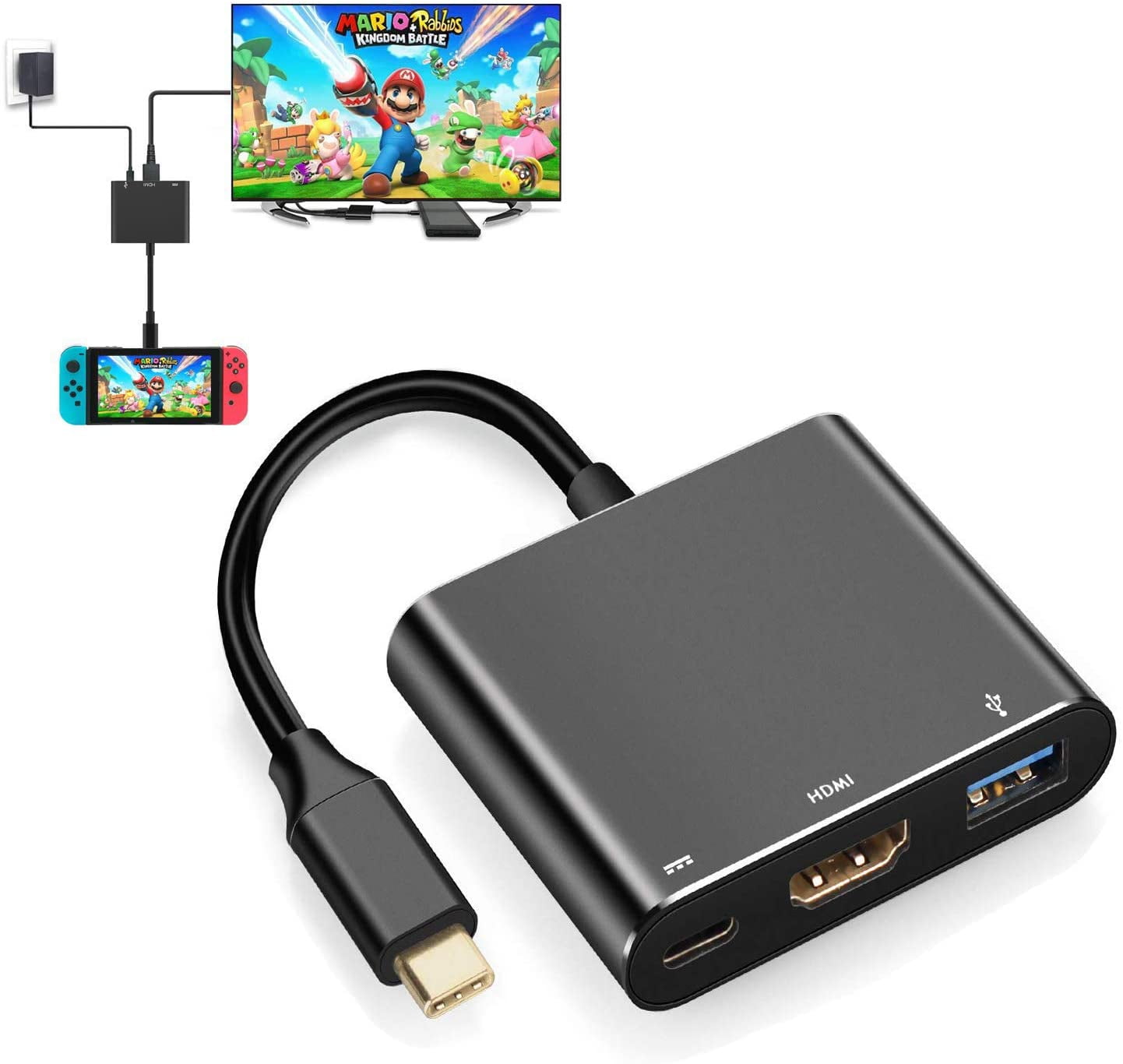 Adapter for Nintendo Switch, USB-C Charging Cable Switch Hdmi Adapter Support Any Type C Device Hub Adapter for Nintendo Switch - Walmart.com