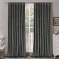 thumbnail image 1 of Cortinas BGment de terciopelo gris, 213 cm de largo, con aislamiento térmico, 1 of 8