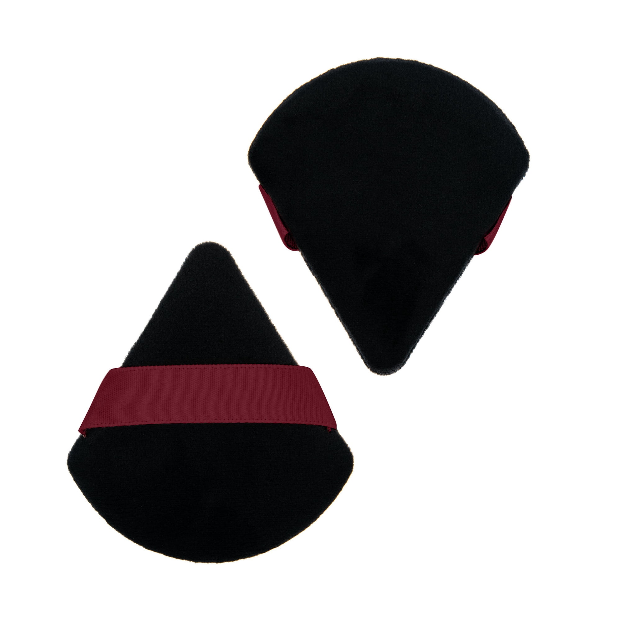 Equate Ultra Soft Precision Powder Puffs for Loose and Pressed Makeup, 2 Count, Black