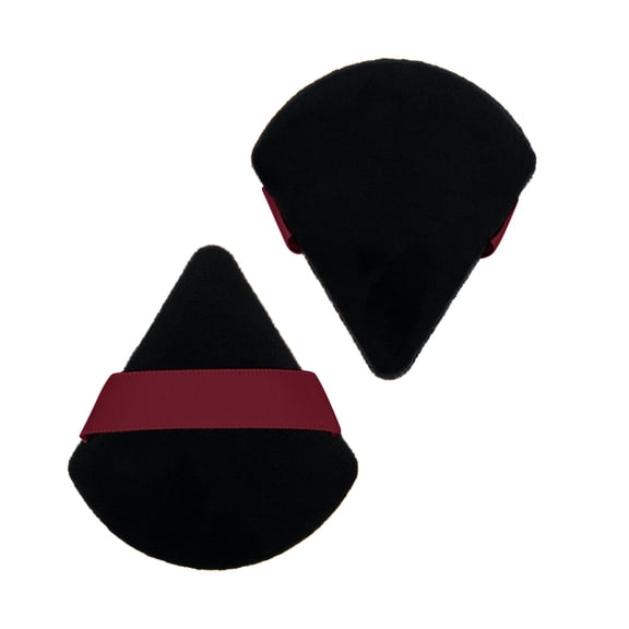 Equate Ultra Soft Precision Powder Puffs for Loose and Pressed Makeup, 2 Count, Black