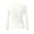 thumbnail image 6 of QASIEATN Sweaters for Graceful Ladies Fashion, Fashion V Neck Long Sleeve Solid Color Pullover Sweater Knitting Top, Womens Fall Tops, 6 of 7