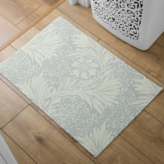 Absorbent Quick Dry Bath Mat, Non-Slip Super Strong Bath Mat, Suitable For Bathroom Shower Floor,Flower And Leaf Print Bath Rugs