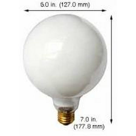 Good Bulb 25W G40 Globe Incandescent Bulb | E26 Medium Base | 130V | White Finish 4-Pack