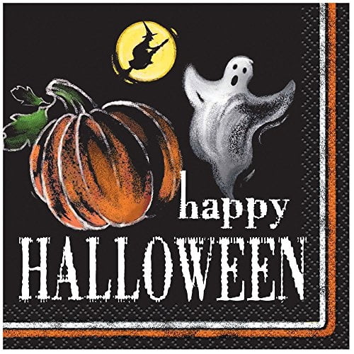 Ghostly Halloween Beverage Napkins 24ct