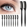thumbnail image 1 of 10pcs Set Plastic Eyelashes Comb Portable Beauty Makeup Eye Lashes Separator Tool Lightweight  Reusable Ergonomic Handle Convenient Grip Professional Home Use, 1 of 7