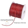 thumbnail image 3 of Unique Bargains Beading Thread Bracelet Weave Bead Craft Cord 2.5mm 78M/Roll (85-Yards) Decorative String, Wine Red, 3 of 7