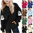 thumbnail image 4 of Chandails à Capuchon Imprimés d'Halloween pour Adolescentes et Adolescents, Mignon Chandail à Fantôme, Chandail Décontracté Tendance d'Automne, Vêtements, 4 of 4