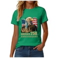 thumbnail image 4 of CAICJ98 250 Anniversary USA Shirt Women's Retro Statue of Liberty 250Th T-Shirt Casual Flag Patriotic T Shirt Women (Green,XXL), 4 of 8
