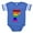 Royal Blue, variant on CafePress - Rainbow Letter F - Cute Infant Baby Football Bodysuit