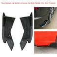 thumbnail image 1 of Rear Bumper Lip Splitter Universal Car Side Fender Fins Body Lip Spoiler Chin Skirt Protector, Black, 1 of 7
