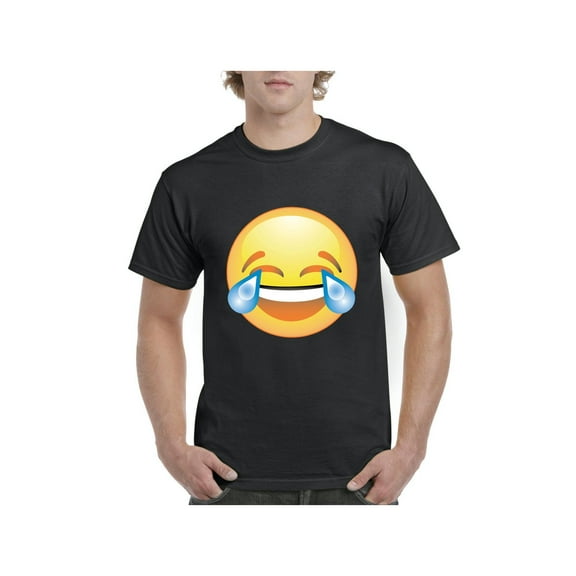 Men's T-Shirt Short Sleeve - Emoji Laughing Tears