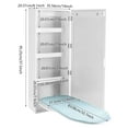 thumbnail image 6 of Wall Mounted Ironing Board Cabinet, Foldable Design with 180° Swivel Function, 4 Storage Shelves and Mirror, Ideal for Small Apartments, 6 of 14
