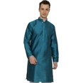 thumbnail image 1 of Royal Kurta Men's Cotton Silk Asymmetric Kurta (pl,=150_Green_44), 1 of 1