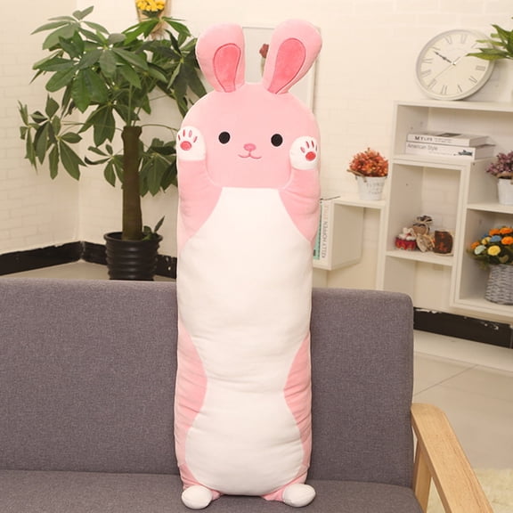 A 70Cm Long Pink Rabbit Plush Doll Cute Stuffed Soft Toy Sleeping Pillow Kids Bedroom Birthday Gift