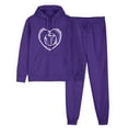thumbnail image 2 of 2 Piece Outfits,Outfits Men's And Women's Sports Tracksuits Long Sleeve Pullover Hoodies Sweatshirt Loose Coat And Sweatpants Fall Winter Suit on Clearance, 2 of 7