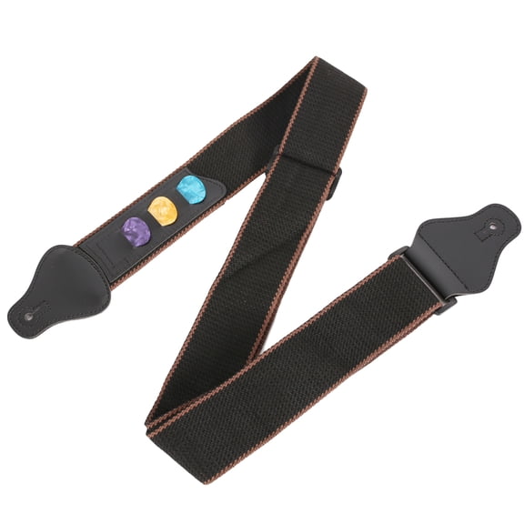 FOLOYORI Guitar Strap Electric Bass Strap Guitar Adjustable Belt Guitar Pu Leather Strap Black Random Color