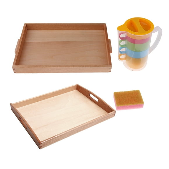 Montessori Vertido Básico Lanzador + Copas + Esponja + Bandeja De Juguete De Para Niños Zulema Kit de vertido básico Montessori