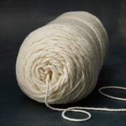 Loops & Threads Soft Classic Solid Yarn - Solid Color Yarn for Knitting, Crochet, Weaving, Arts & Crafts - Off White, Bulk 12 Pack