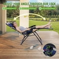 thumbnail image 2 of Backyard Expressions Deluxe XL Padded Recliner Chair – Ergonomic Anti-Gravity Lounger with Folding Design, Side Tray, and Adjustable Headrest, 2 of 7