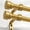 Gold, variant on VIB Antique Bronze Curtain Rods for Windows 48 to 84 Inches Adjustable Length Heavy Duty 1" Diameter Window Curtain Rod with Solid Metal Finials for Outdoor Farmhouse Bedroom Kitchen Living Room