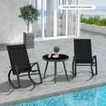thumbnail image 4 of Gymax 4 PCS Patio Rocking Chairs w/ Ergonomic Backrest Seat Safe Stoppers for Backyard, 4 of 9