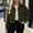 Army Green, variant on Jackets for Women Lapel Collar Button Up Corduroy Jacket Long Sleeve With Decorative Chest Pockets Casual Solid Color Loose Comfy Layering Jacket for Fall Daily Wear