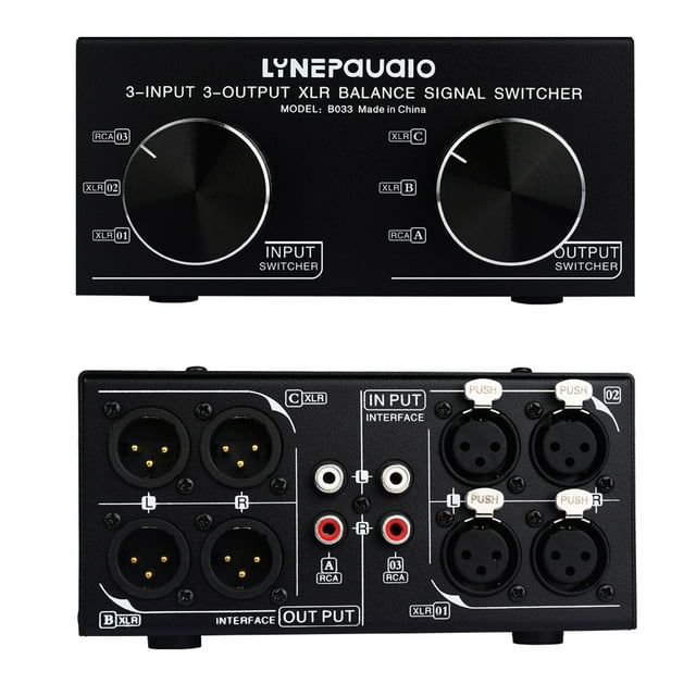 Audio converter,Converter/no Power To Unbalanced Rca Switcher/balanced Unbalanced Rca Audio To 3 Output Xlr Stereo Switch Input To 3 Huiop 3 Xlr To Balanced Xlr Switch Switcher Balanced