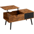 thumbnail image 2 of Alden Design Lift Top Coffee Table with Hidden Compartment & 2 Open Storage, Rustic Brown, 2 of 8