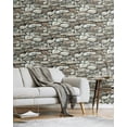 thumbnail image 6 of NextWall Stone Wall Peel and Stick Wallpaper (Gray), 6 of 7