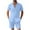 N03-Blue, variant on RMGVDSD Mens Summer Beach Outfits Men's Short Sleeve Shirts And Shorts Set Two Piece Solid Color Casual Summer Matching Set Fashion Sports Suits