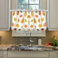 thumbnail image 2 of Yayeee Kitchen Curtains Tier Pair Light Filtering 27"x36" Rod Pocket Short Cafe Window Panel, Yellow Leaves, 2 of 7