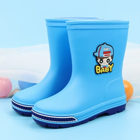 

LYCAQL Toddler Shoes Children Shoes Cute Cartoon Mid Tube Rain Boots Fashion Outdoor Small Rain Boots Girls Size 4 Boots (Sky Blue 3.5 Big Kids)