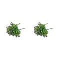 thumbnail image 2 of Ounissouiy 2x flores artificiales plantas de imitación cocina colgando ventanas de hierro racimos coloridos paquetes atractivos calcomanía de Azul 2piezas, 2 of 6