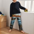 thumbnail image 5 of Gukieu Rustic Vintage Truck Autumn Print Youth Home Trousers, Elastic Waistband with Pockets for Home and Outing, Suitable for Children Aged 5-16-Small, 5 of 6