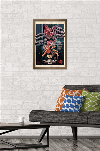 Netflix Stranger Things: Season 4 - Massacre Wall Poster, 14.725" x 22.375" Framed